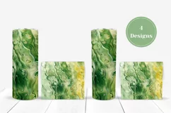 Green Glass Texture Tumbler Designs, Water Tumbler Wrap Product Image 3