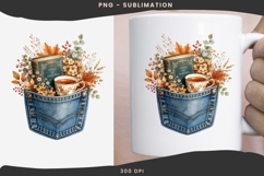 Autumn denim pocket png design for T-shirts Product Image 2