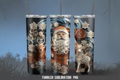 Santa Claus Tumbler Wrap Sublimation Designs| Christmas PNG Product Image 3