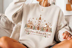 4 Christian Christmas Church Shirt PNG, 4 Gingerbread Church Product Image 3