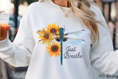 Just Breathe PNG, Motivation Sublimation PNG Product Image 3