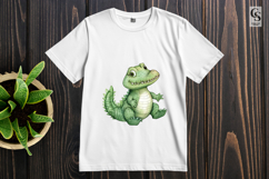 Cute Alligator Illustration Clipart Sublimation PNG Product Image 2