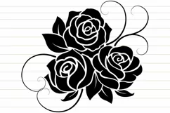 Rose Svg, Flower Svg, Rose Flowers Svg Silhouette. Product Image 6