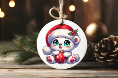 Christmas Polar Bear Sublimation PNG | Cute Kawaii Designs Product Image 5