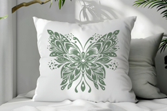Butterfly Silhouette SVG Cut File. Floral Butterfly PNG. Product Image 3