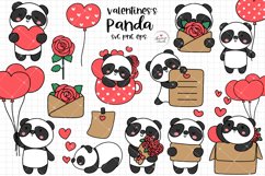 Valentine's panda svg, Panda SVG, in love panda svg Product Image 1