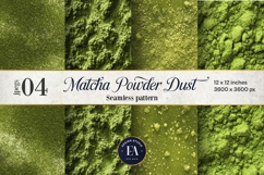 Matcha Powder Texture, Green Matcha Dust Digital Paper Product Image 1