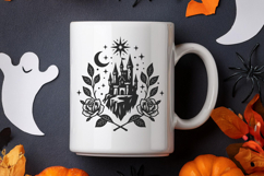 Gothic Castle Moon and Stars SVG and PNG Clipart Product Image 3