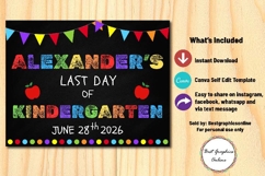 Last day school chalkboard sign Canva back to school poster Product Image 3