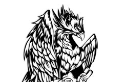 Phoenix Bird Svg/Png/Jpg/Ai/Vector mythical bird/Fire bird Product Image 3
