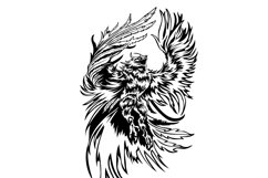 Phoenix Bird Svg/Png/Jpg/Ai/Vector mythical bird/Fire bird Product Image 3