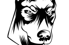 Doberman dog/Svg/Png/Jpg/Ai/Vector prebred breed cut file Product Image 3