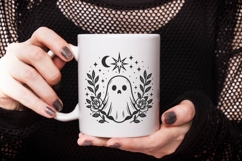 Gothic Ghost Silhouette SVG Cut File | Halloween PNG Clipart Product Image 3