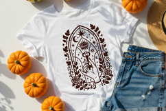 Gothic Hand with Key Stained Glass Halloween SVG Cut File Product Image 3