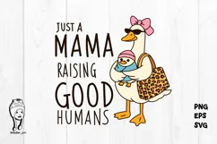 Cute Mama Goose Mom & Baby Mother's Day eps svg png Product Image 3