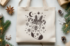 Christmas Stocking SVG | Vintage Holiday Clipart Product Image 3