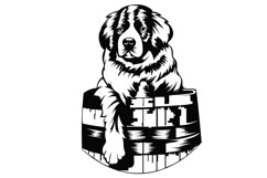 St. Bernard Dog SVG/Cute Dog Svg/Png/Jpg/Ai/Cut file dog Product Image 3