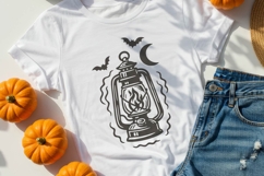 Vintage Halloween Lantern SVG | Retro Spooky Oil Lamp PNG Product Image 2