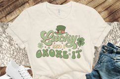 Lucky And I Gnome It Retro St. Patrick&#039;s Day Sublimation Product Image 1