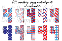 Stars and Stripes Doodle Alphabet Letters Red White and Blue Product Image 4