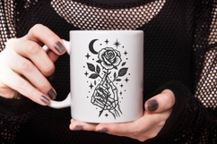 Skeleton Hand Rose SVG Cut File | Halloween PNG Clipart Product Image 3