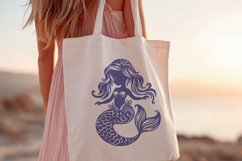 Baby Girl Mermaid Silhouette SVG Cut File. Mermaid PNG. Product Image 3