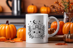 Cute Pumpkin Halloween SVG | Kawaii Autumn PNG Clipart Product Image 3