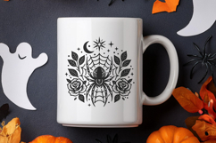 Gothic Spider Web Roses SVG and PNG Clipart Product Image 3
