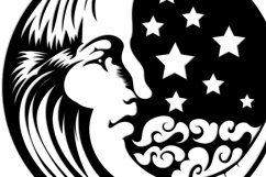 Celestial Moon SVG Cut Files/Jpg/Png/AiVector Moon Night Product Image 3