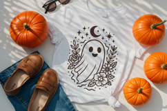 Kawaii Halloween Ghost SVG and PNG Clipart Product Image 2