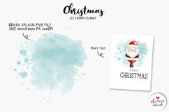 Watercolor Christmas Ice Cream Clipart, Winter Animal Product Image 3