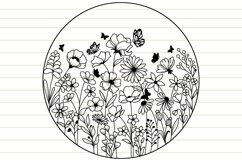 Flower and Butterfly Svg, Blooming flower svg, Flowers Svg Product Image 5