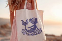 Baby Girl Mermaid Silhouette SVG Cut File. Mermaid PNG. Product Image 3