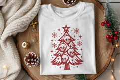 Gothic Skull Christmas Tree SVG, Spooky Holiday Ornament Product Image 2