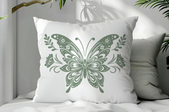 Butterfly Silhouette SVG Cut File. Flower Butterfly PNG. Product Image 3