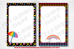 Rainbow Printable Note Paper Bundle, Rainbow Writing Papers Product Image 4