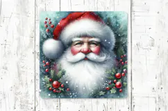 Christmas Coaster PNG | Santa Deer Owl Raven Sublimation Product Image 4