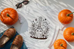 Cute Broom Halloween SVG Cut File| Kawaii Witch PNG Clipart Product Image 2