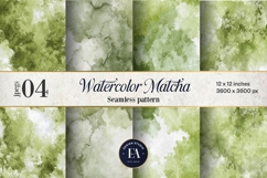 Watercolor Matcha Pattern, Green Wash Texture Product Image 1