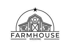 Rustic Farmhouse Wedding Barn Logo Vector Illustration Product Image 1