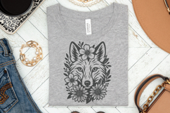 Floral Fox SVG Bundle | 33 Flower Monoline Fox Cut Files Product Image 19