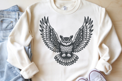 4 Flying Owl SVG | Wild Birds Vintage Tattoo PNG Clipart Product Image 5