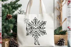 Funny Women Snowflake SVG Files, Christmas Fashion Clipart Product Image 5