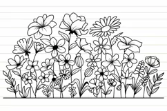 Wildflower Blooms Svg, Flower Svg, Flowers Border Svg, Product Image 8