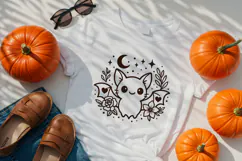 Cute Bat Halloween SVG Cut File| Kawaii Spooky PNG Clipart Product Image 3
