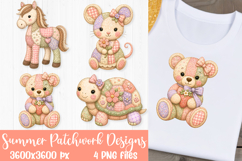 Summer Patchwork Animal Sublimation Designs PNG Product Image 2