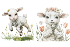 11 Watercolor Baby Animals Clipart Bundle, Cute Woodland Product Image 4