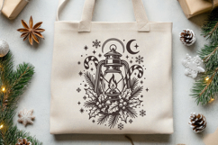 Vintage Christmas Lantern SVG | Retro Holiday Clipart Product Image 2