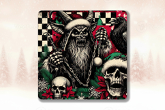 Gothic Christmas Square Coasters Sublimation PNG Clipart Product Image 4