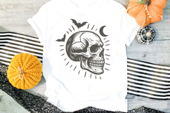 Retro Halloween Skull SVG | Gothic Vintage Skeleton PNG Product Image 3